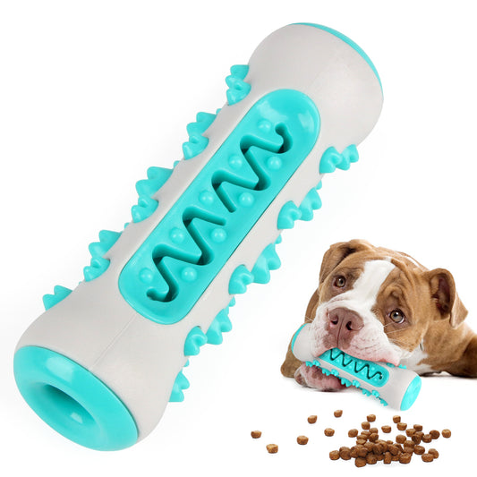 Joyfia Dog Chew Toys, Dog Toys for Aggressive Chewers Large Medium Breed, Interactive Dog Bone Chew Toy Toothbrush with Teeth Cleaning & Food Dispensing