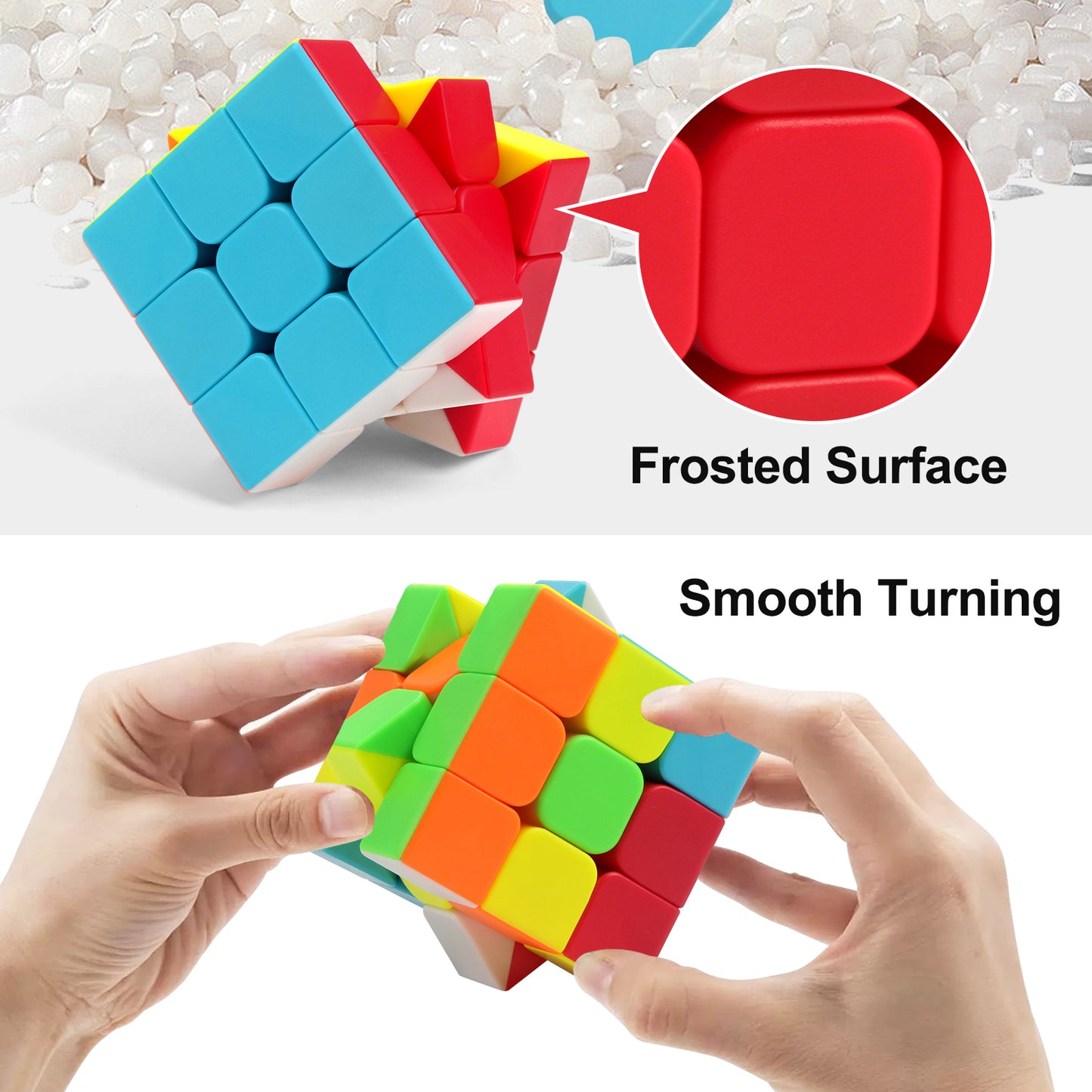 Joyfia Speed Cube 4x4x4, Classic Magic Cube Brain Teaser Puzzle Toys, Kids Ages 3+ Educational Gifts, Stress Relief Game Collection Activity Cube for Teens & Adults