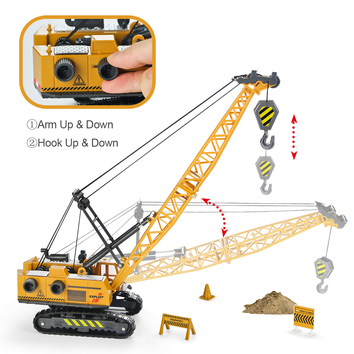 Joyfia 1: 55 Scale Crawler Crane with Operating Buttons, Kids